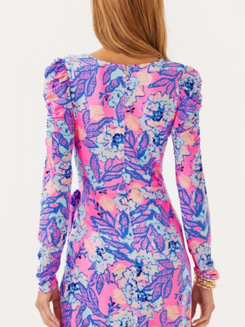 Lilly Pulitzer Jemma Wrap Romper in Pink and Blue 16 NWT NEW
